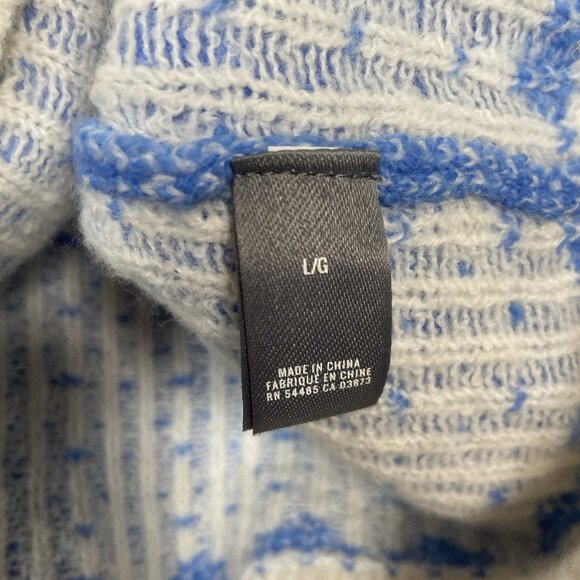 Aerie Women's Fair Isle Nordic Print Tunic Sweater Blue Ivory Snowflake Size L - Picture 5 of 8